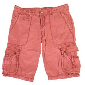 Vintage Y2K Polo Jeans Ralph Lauren Cargo Shorts – Women’s 6 – Faded Red Bermuda